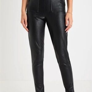 Black Leather Women's Pants